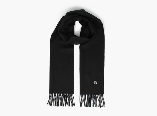 MONTECRISTO Klassisk Ensfarget Ullskjerf 09 Black 