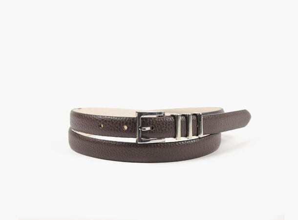 MONTECRISTO Skinnbelte med Sølvdetaljer 19 Brown 90 cm 