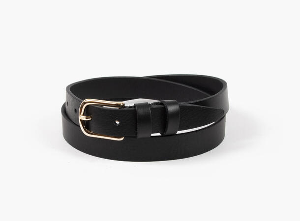 Manzini basic belt with gold buckle 09 Black 85 cm 