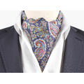 Montecristo 100% silk printed silk Ascot Marine bl&#229; 79