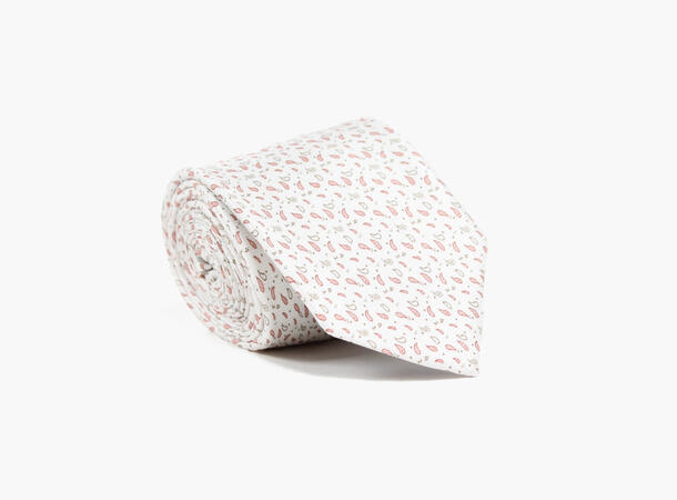 Montecristo Printed 100% silk tie 7,6 cm Offwhite 11 