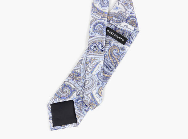 Montecristo Ulvsby Trykket Silkeslips 71 Light blue 