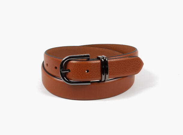 Montecristo belt 3 cm black buckle 17 Cognac 95 cm 