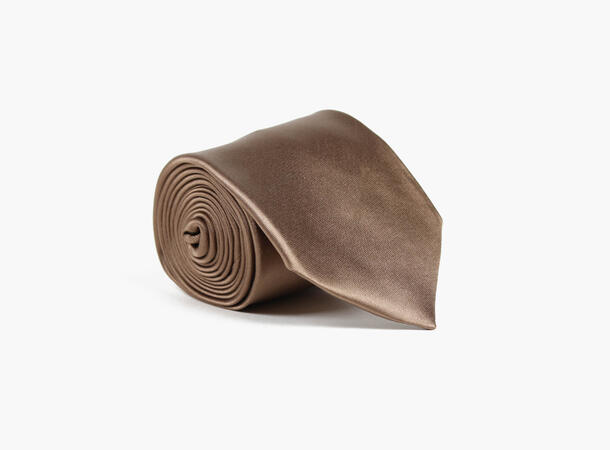 NOHR 100% silk tie 7,6 cm Solid 15 Beige 