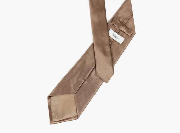 NOHR 100% silk tie 7,6 cm Solid 15 Beige 