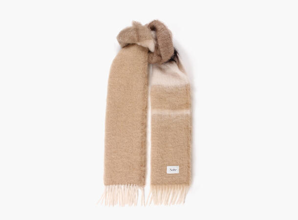 NOHR Camilla Fluffy Mohair Scarf 15 Beige 