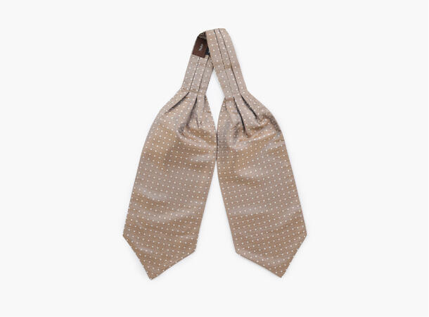 NOHR Carlos Polkadot Silk Ascot Beige 15 