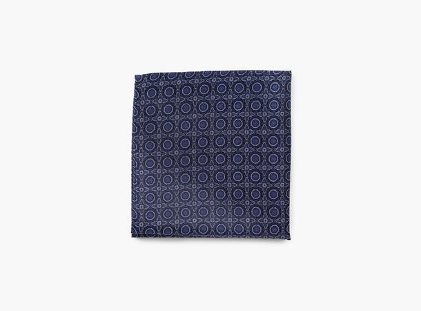 NOHR Elias Silk Pocket Square Marine blå 79 