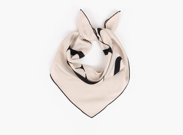 NOHR Embla Emblem Silk Scarf 65 x 65 cm Sand 13 