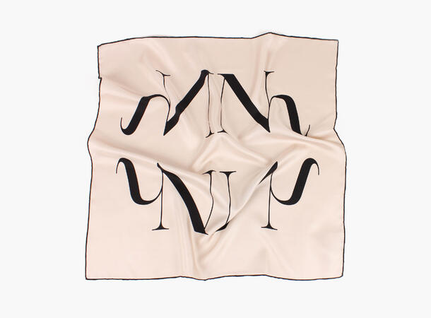 NOHR Embla Emblem Silk Scarf 65 x 65 cm Sand 13 