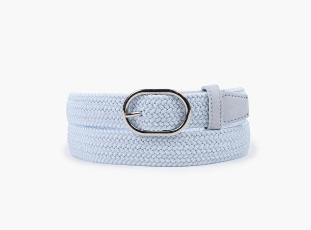 NOHR Frida Flettet Strikkbelte Oval Lys blå 71 85 cm 