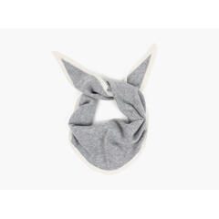 NOHR Lara Duo Wool Cashmere Triangle Lys grå med hvit kant