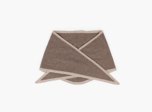 NOHR Lara Duo Wool Cashmere Triangle Mørk Brun 20 