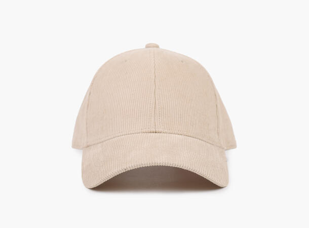 NOHR Signatur Caps i Kordfløyel Beige 15 S/M 