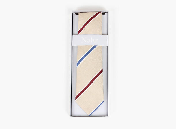 NOHR Silkeslips Marlon Beige med Striper 15 Beige 