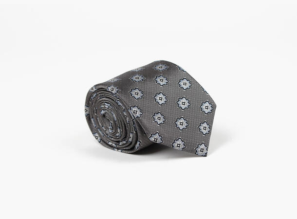 MANZINI 100% silk tie 7,6 cm width 05 Grey W33-2205-26 