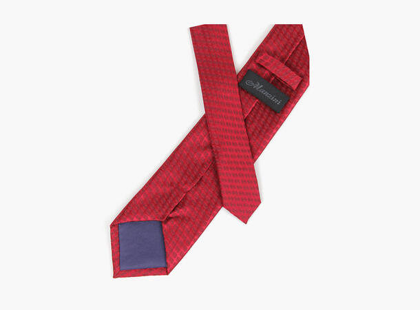 MANZINI 100% silk tie 7,6 cm width 49 Burgundy 