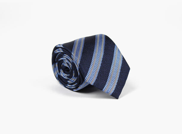 MANZINI 100% silk tie 7,6 cm width 75 Blue 