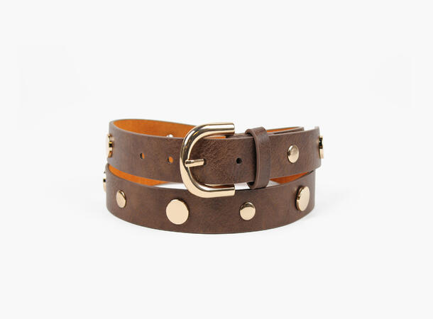 MANZINI Belte med Nagler i Skinnmix 19 Brown 