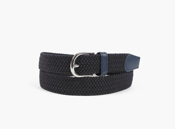 MANZINI Ensfarget Strikkbelte 79 Navy 