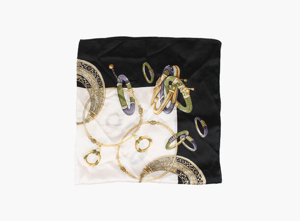 MANZINI Jewels Scarf 70 x 70 cm 09 Black 