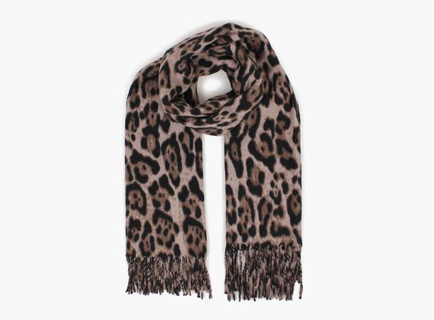 MANZINI Leopard Skjerf Mørk brun 19 