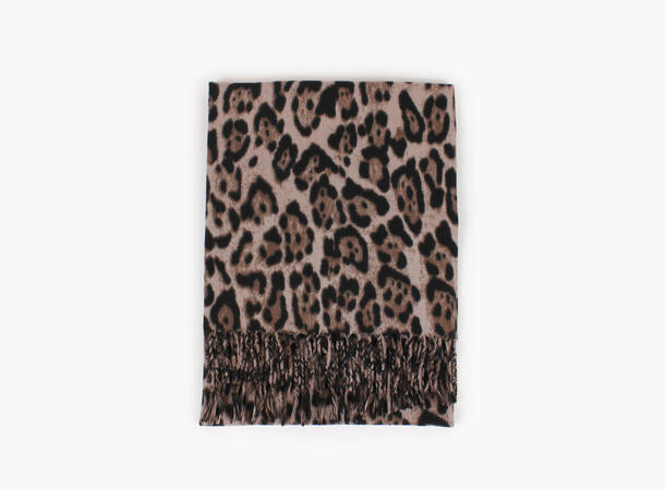 MANZINI Leopard Skjerf Mørk brun 19 