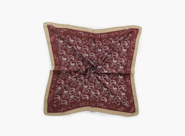 MANZINI Skjerf Herringbone  70 x70 cm Mørk brun 19 
