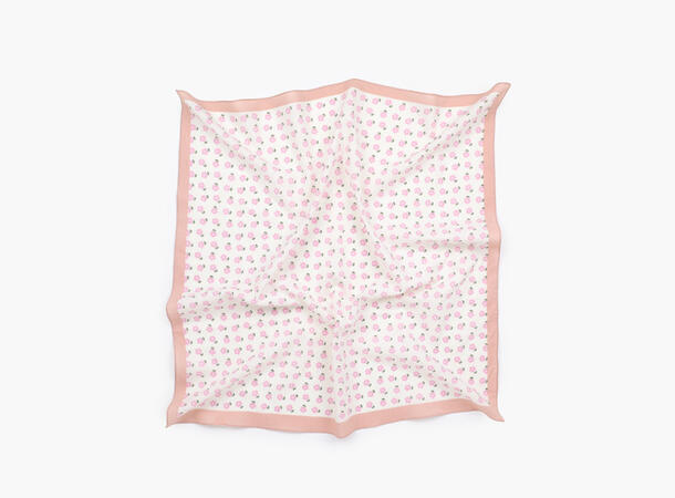 MANZINI Skjerf med Daisy Print 65x65 cm Lys Rosa 51 