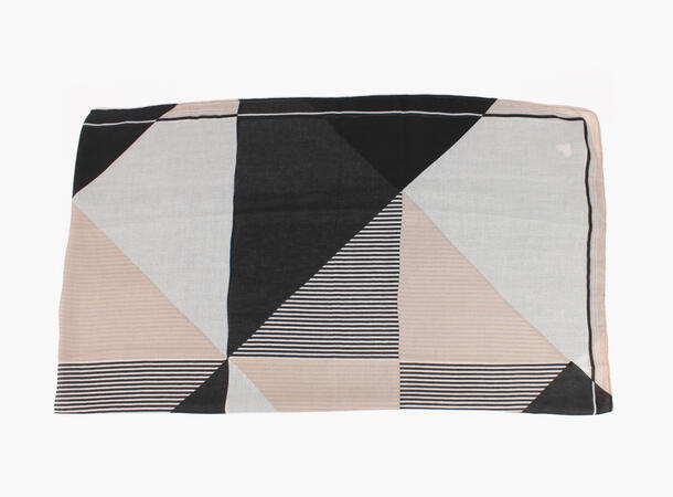 MANZINI Skjerf med Mønster 85 x 180 cm Sort 09 