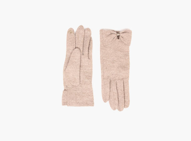 MANZINI Touch Gloves With Bow 15 Beige 