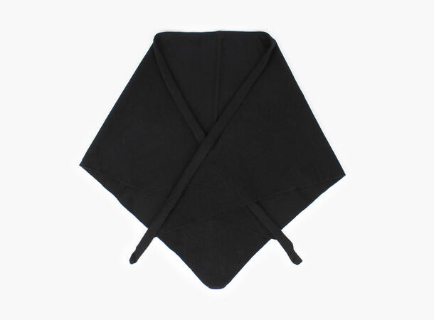 MANZINI Triangelsjal i Ullmix Sort 09 