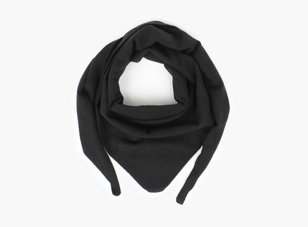 MANZINI Triangelsjal i Ullmix Sort 09 