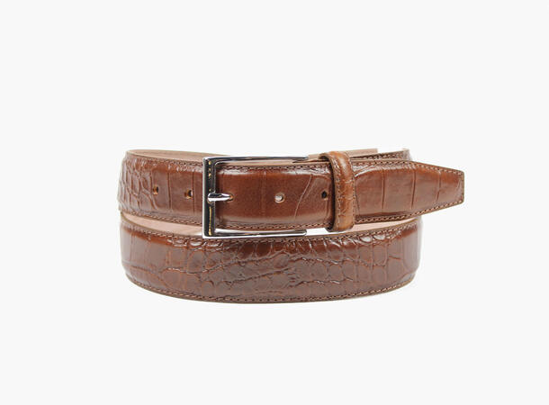 MONTECRISTO Carl Skinnbelte Croco 3,5 cm 100 cm 