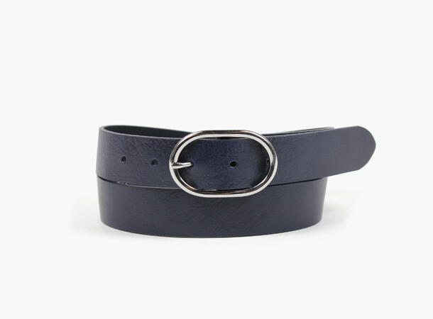MONTECRISTO Skinnbelte med Oval Spenne 79 Navy 100 cm 