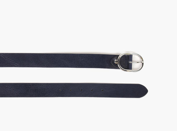 MONTECRISTO Skinnbelte med Oval Spenne 79 Navy 100 cm 