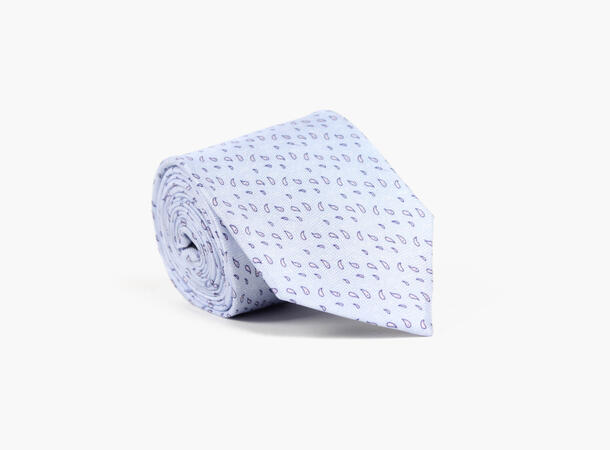 Montecristo Printed 100% silk tie 7,6 cm Lys blå 71 