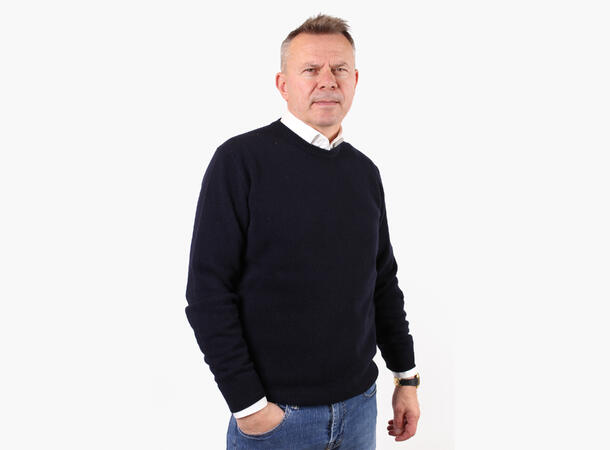 NOHR 100% Ullgenser Rund Hals Navy Blå 79 Navy L 