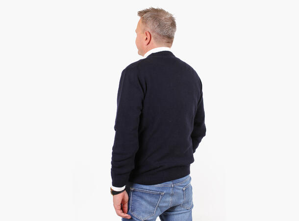 NOHR 100% Ullgenser Rund Hals Navy Blå 79 Navy L 