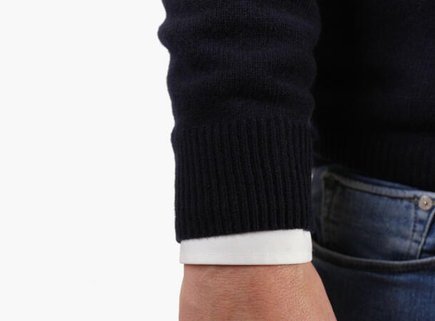 NOHR 100% Ullgenser Rund Hals Navy Blå 79 Navy L 
