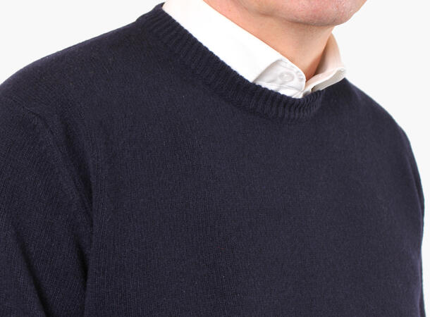 NOHR 100% Ullgenser Rund Hals Navy Blå 79 Navy L 
