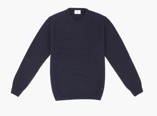 NOHR 100% Ullgenser Rund Hals Navy Blå 79 Navy L 