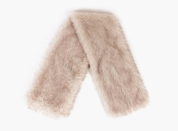 NOHR Angela Skjerf i Fuskepels Beige 15 