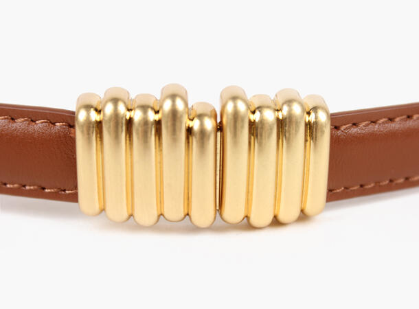 NOHR Beate Smalt Midjebelte Cognac 17 80 cm 