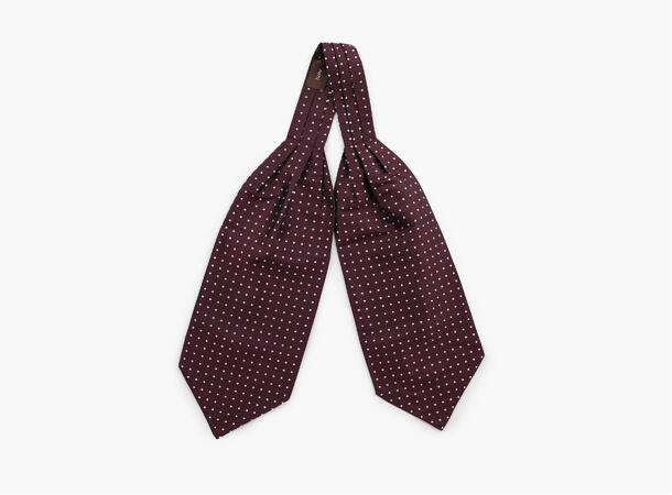 NOHR Carlos Polkadot Silk Ascot Burgund 49 