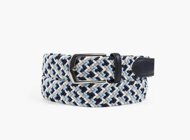 NOHR Christian Flettet Strikkbelte Multi Lys blå 71 100 cm 