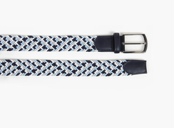 NOHR Christian Flettet Strikkbelte Multi Lys blå 71 80 cm 