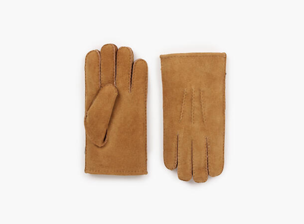 NOHR Christopher Suede Shearling Gloves Cognac 17 9,5 