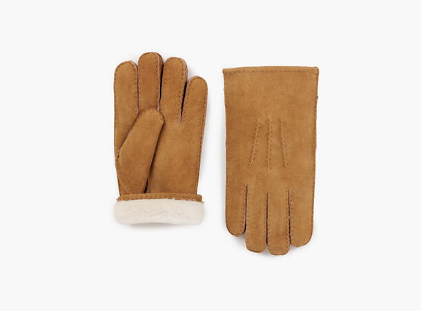 NOHR Christopher Suede Shearling Gloves Cognac 17 9,5 