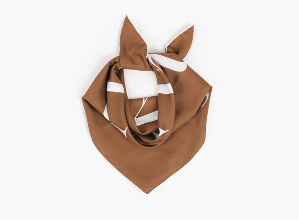 NOHR Embla Emblem Silk Scarf 65 x 65 cm Brun 19 